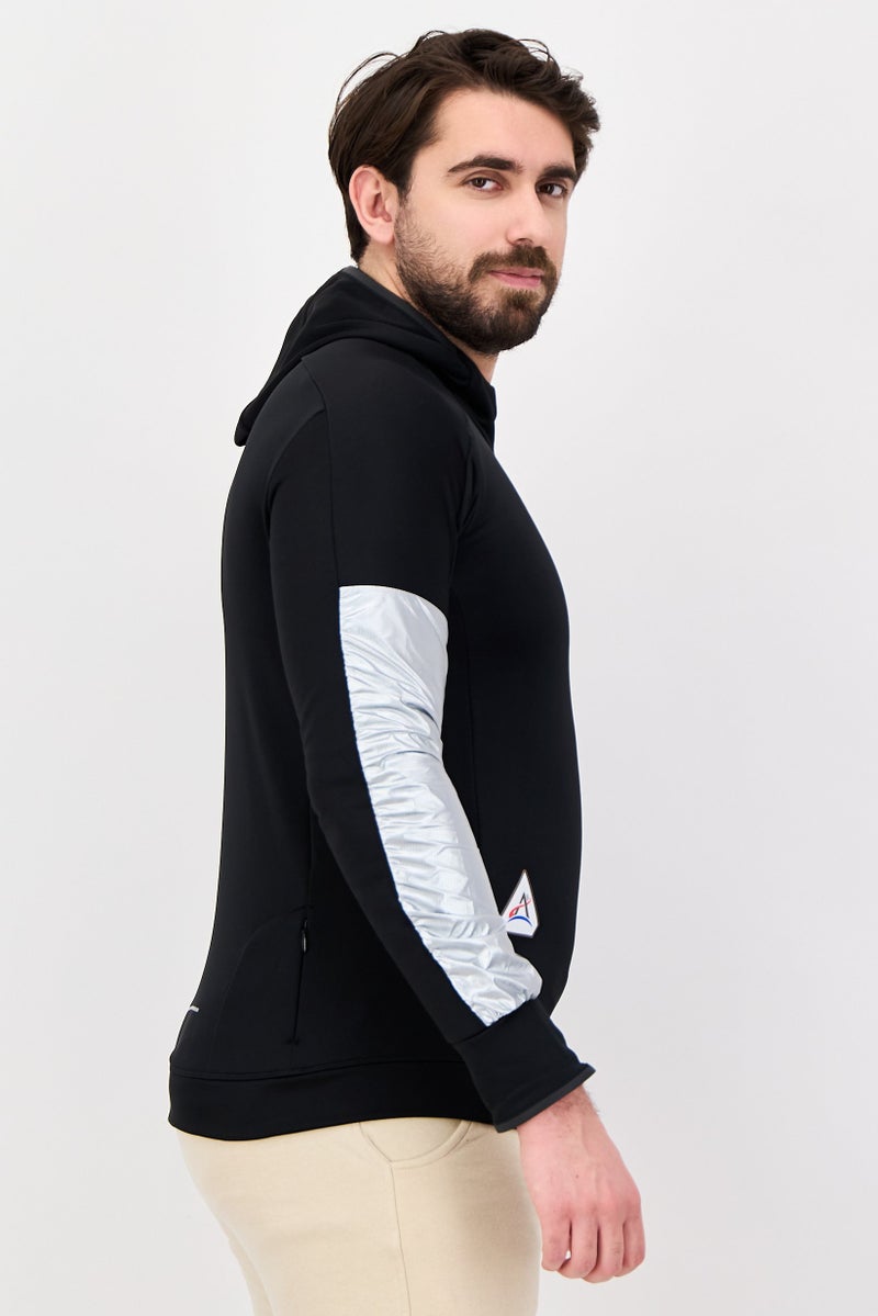 Adidas Men Sportswear Fit Long Sleeve Training Hoodie, Black - Image 3